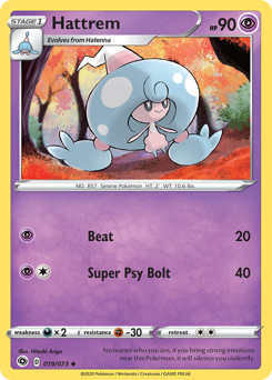 Hattrem, Champion's Path #19, Pokémon TCG card