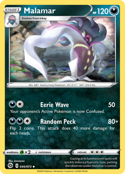 Malamar, Champion's Path #45, Pokémon TCG card
