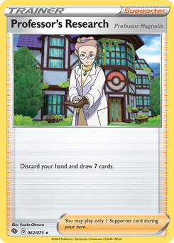 Professor's Research (Professor Magnolia), Champion's Path #62, Pokémon TCG card