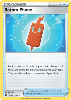 Rotom Phone, Champion's Path #64, Pokémon TCG card