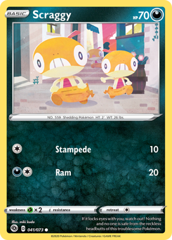 Scraggy, Champion's Path #41, Pokémon TCG card