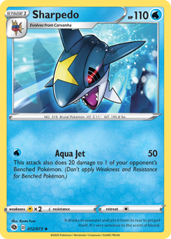 Sharpedo, Champion's Path #12, Pokémon TCG card