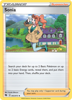 Sonia, Champion's Path #65, Pokémon TCG card