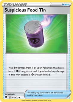 Suspicious Food Tin, Champion's Path #66, Pokémon TCG card