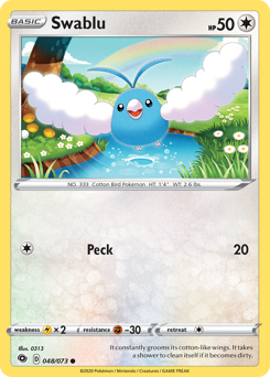 Swablu, Champion's Path #48, Pokémon TCG card