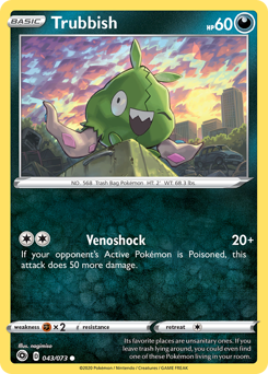 Trubbish, Champion's Path #43, Pokémon TCG card