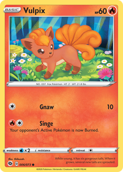 Vulpix, Champion's Path #6, Pokémon TCG card