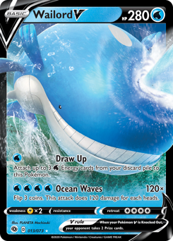 Wailord V, Champion's Path #13, Pokémon TCG card