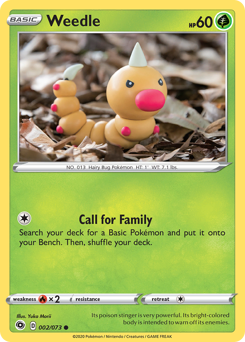 Weedle, Champion's Path #2, Pokémon TCG card