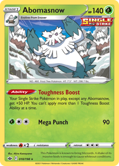 Abomasnow, Chilling Reign #10, Pokémon TCG card