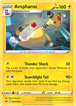 Ampharos, Chilling Reign #49, Pokémon TCG card