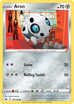Aron, Chilling Reign #109, Pokémon TCG card