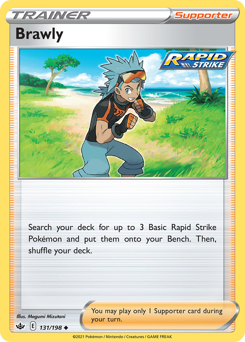 Brawly, Chilling Reign #131, Pokémon TCG card
