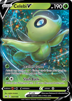 Celebi V, Chilling Reign #7, Pokémon TCG card