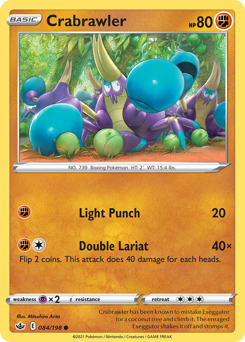 Crabrawler, Chilling Reign #84, Pokémon TCG card