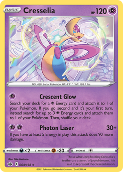 Cresselia, Chilling Reign #64, Pokémon TCG card