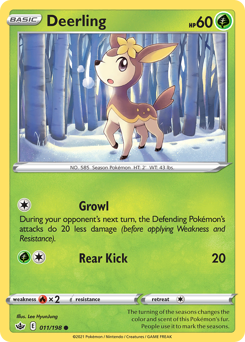 Deerling, Chilling Reign #11, Pokémon TCG card