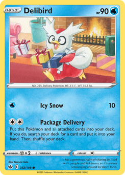 Delibird, Chilling Reign #32, Pokémon TCG card