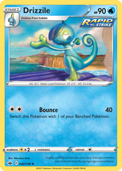 Drizzile, Chilling Reign #42, Pokémon TCG card
