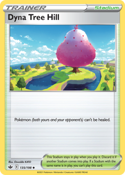 Dyna Tree Hill, Chilling Reign #135, Pokémon TCG card