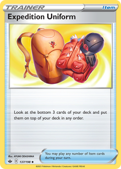 Expedition Uniform, Chilling Reign #137, Pokémon TCG card