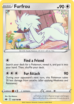 Furfrou, Chilling Reign #126, Pokémon TCG card