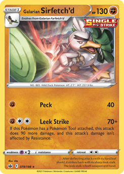 Galarian Sirfetch'd, Chilling Reign #79, Pokémon TCG card