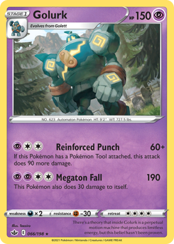 Golurk, Chilling Reign #66, Pokémon TCG card