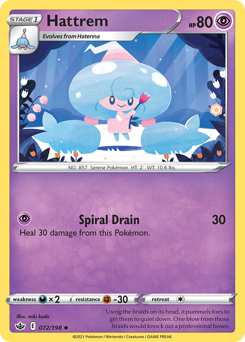 Hattrem, Chilling Reign #72, Pokémon TCG card