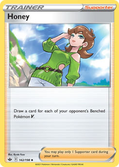 Honey, Chilling Reign #142, Pokémon TCG card