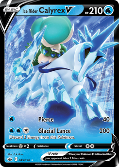 Ice Rider Calyrex V, Chilling Reign #45, Pokémon TCG card