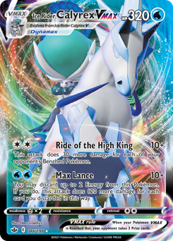 Ice Rider Calyrex VMAX, Chilling Reign #46, Pokémon TCG card