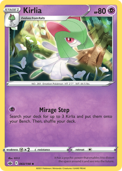 Kirlia, Chilling Reign #60, Pokémon TCG card