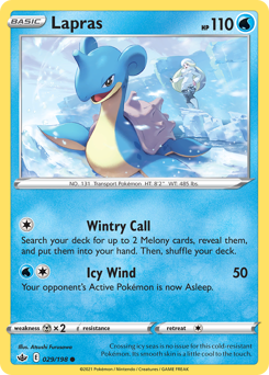 Lapras, Chilling Reign #29, Pokémon TCG card