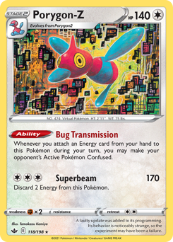 Porygon-Z, Chilling Reign #118, Pokémon TCG card