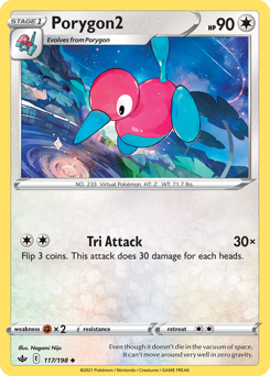 Porygon2, Chilling Reign #117, Pokémon TCG card