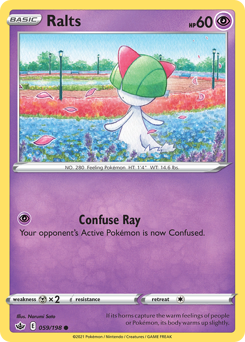 Ralts, Chilling Reign #59, Pokémon TCG card
