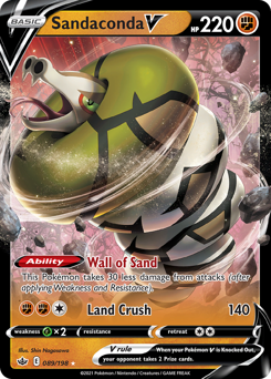 Sandaconda V, Chilling Reign #89, Pokémon TCG card