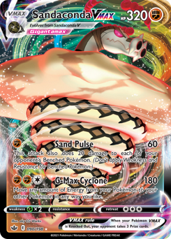 Sandaconda VMAX, Chilling Reign #90, Pokémon TCG card