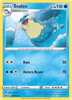 Sealeo, Chilling Reign #38, Pokémon TCG card