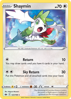 Shaymin, Chilling Reign #123, Pokémon TCG card