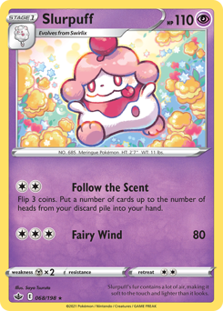 Slurpuff, Chilling Reign #68, Pokémon TCG card