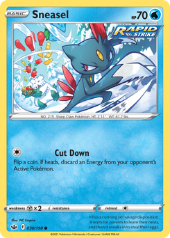 Sneasel, Chilling Reign #30, Pokémon TCG card