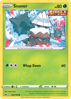Snover, Chilling Reign #9, Pokémon TCG card