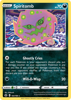 Spiritomb, Chilling Reign #103, Pokémon TCG card