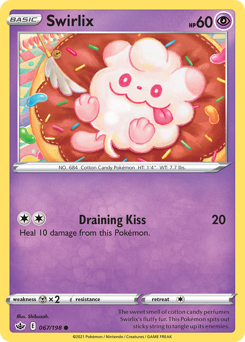 Swirlix, Chilling Reign #67, Pokémon TCG card
