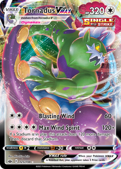 Tornadus VMAX, Chilling Reign #125, Pokémon TCG card