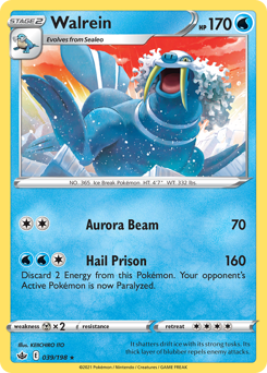 Walrein, Chilling Reign #39, Pokémon TCG card