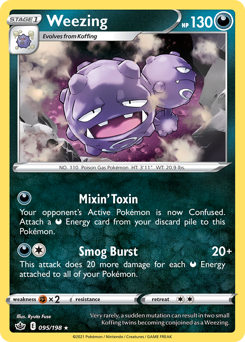 Weezing, Chilling Reign #95, Pokémon TCG card