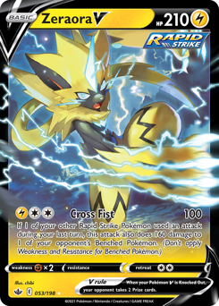 Zeraora V, Chilling Reign #53, Pokémon TCG card